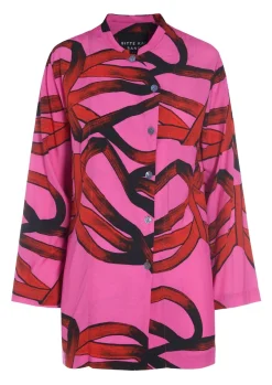 Black fan & red ribbon FSC skjorte