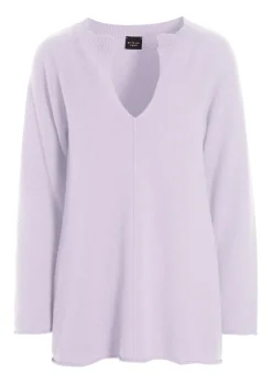 Cloud cashmere bluse med slids