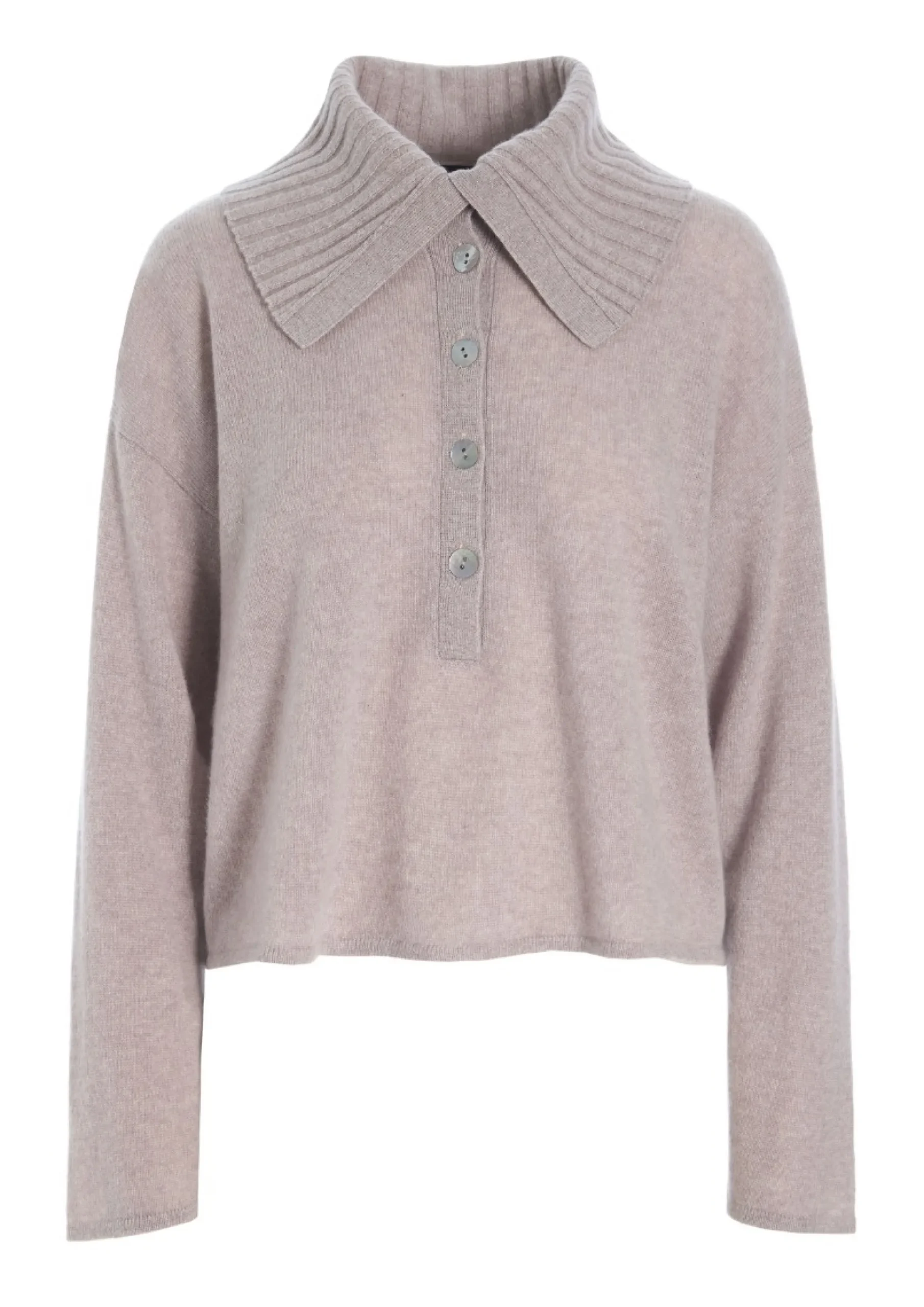 Cloud cashmere bluse med krave