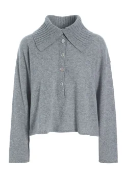 Cloud cashmere bluse med krave