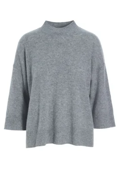 Cloud cashmere bluse med rund hals