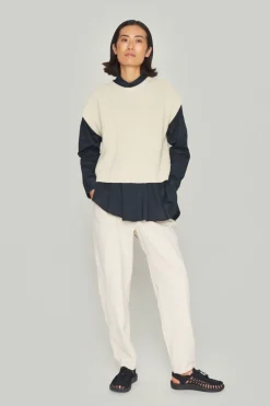 Core cotton asymmetrisk skjorte