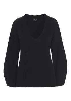 Dandelion knit bluse med v-hals