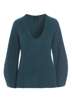 Dandelion knit bluse med v-hals