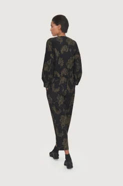 Embroidered leaf jakke