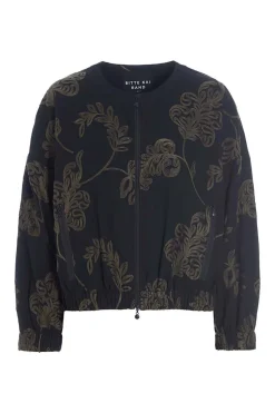 Embroidered leaf jakke