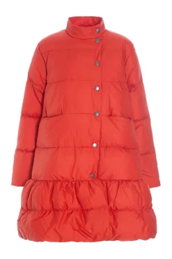 Feather down frakke med flæse