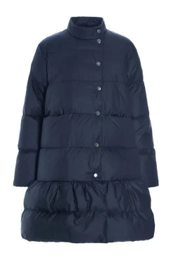 Feather down frakke med flæse