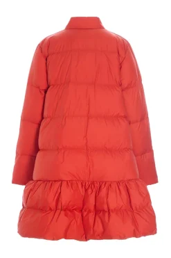 Feather down frakke med flæse