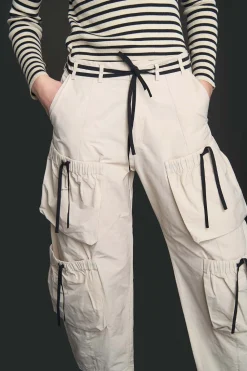 Fukkura poplin bukser med bindebånd