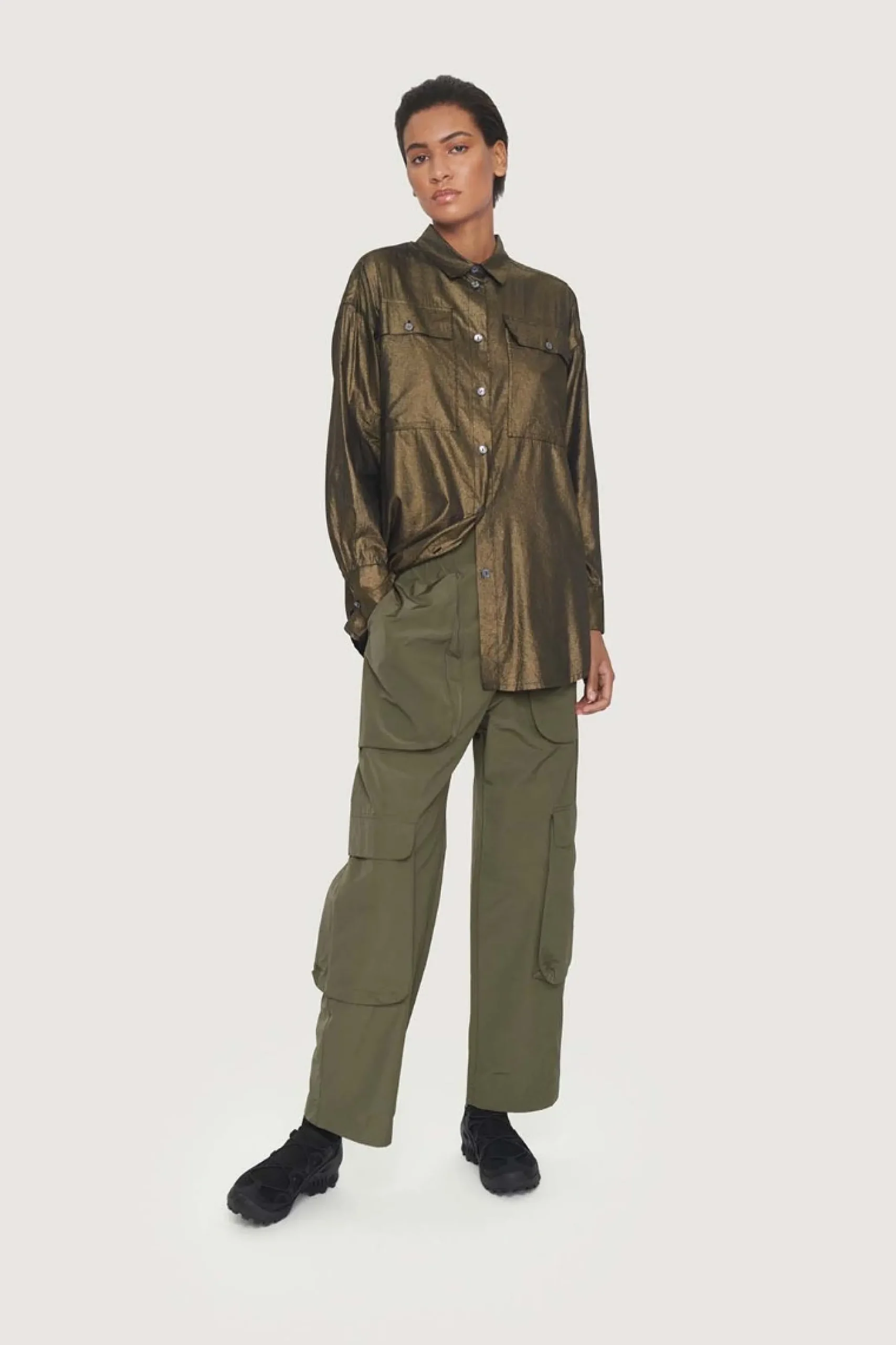 Fukkura poplin lommebukser