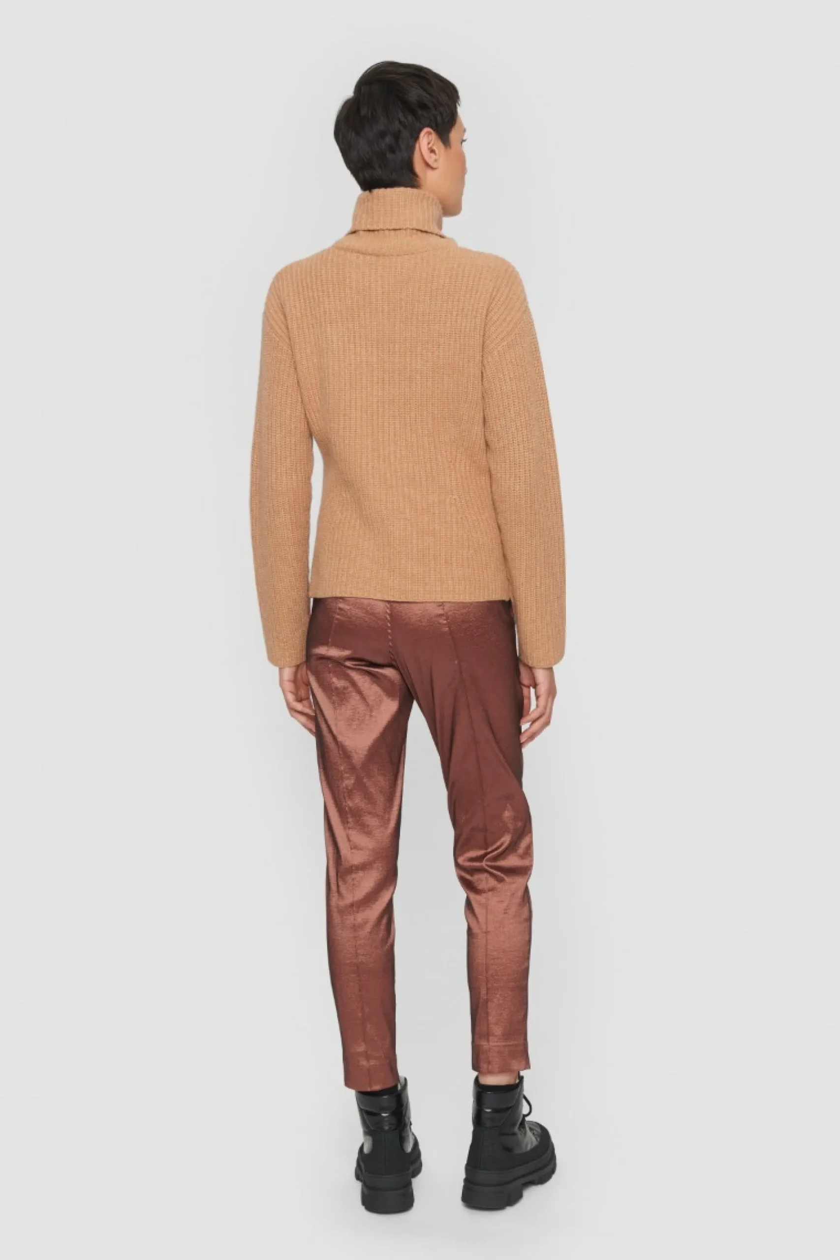 Gamine knit højhalset bluse