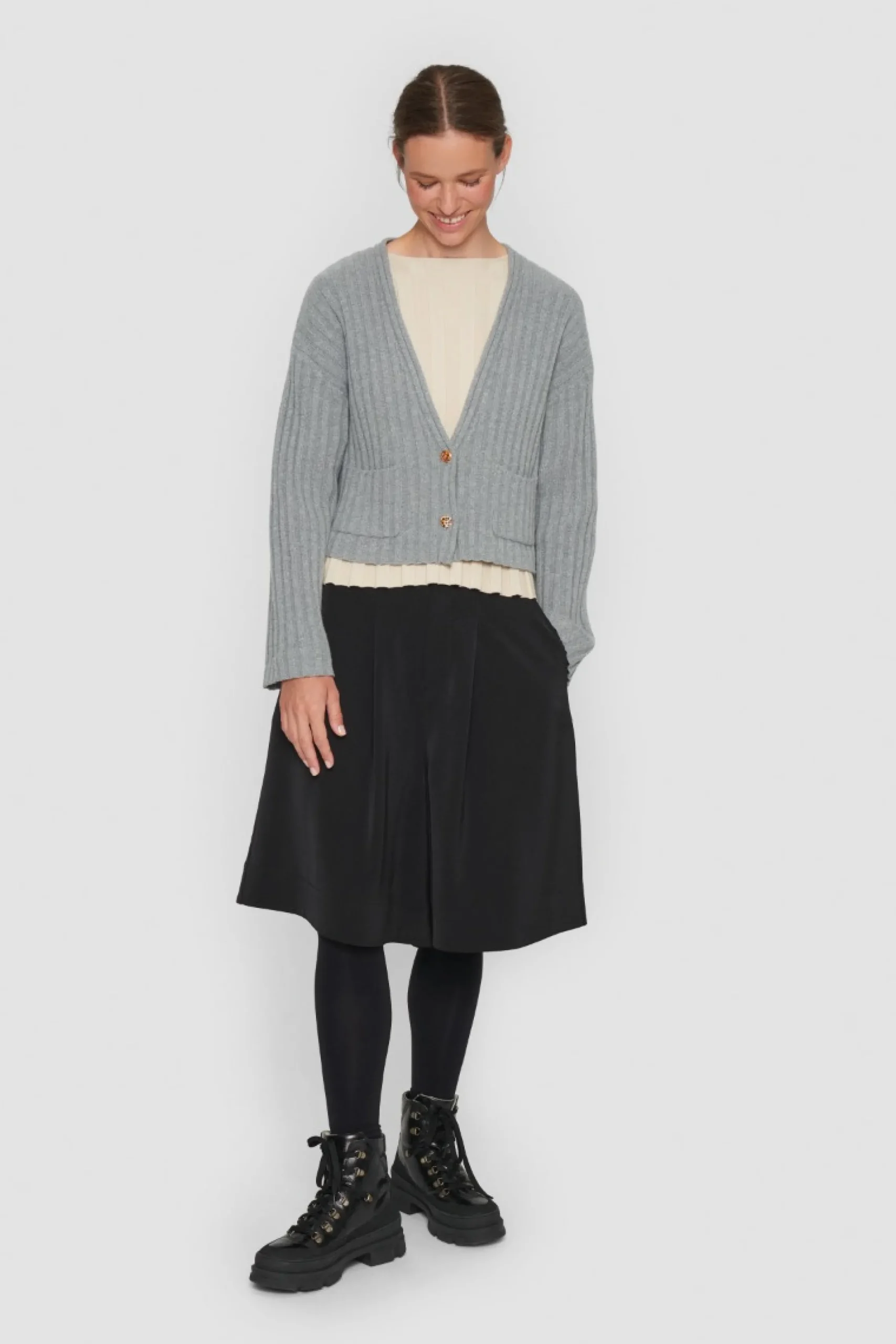 Gamine knit kort cardigan