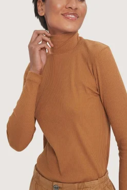 Globe rib højhalset bluse