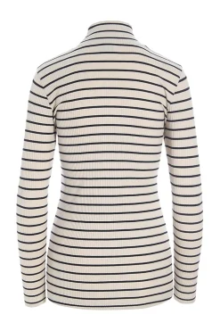 Globe stripe højhalset bluse