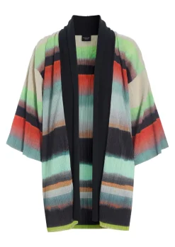 Liquorice stripe kimono jakke