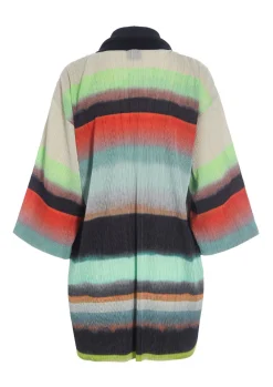 Liquorice stripe kimono jakke