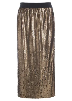 Oiled sequin nederdel