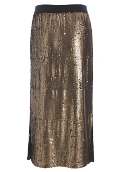 Oiled sequin nederdel