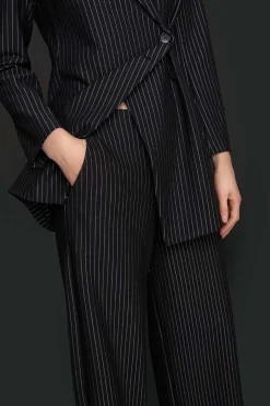 Pinstripe jersey blazer jakke
