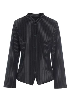 Pinstripe jersey jakke