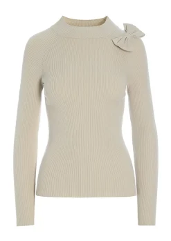 Saku knit bluse med sløjfe
