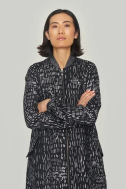 Silver stick kjole med lynlås