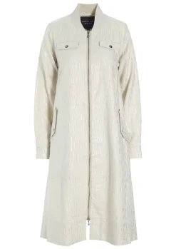 Silver stick kjole med lynlås