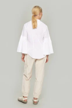 Vellum voile skjorte med vide ærmer