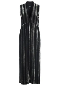 Velvet stripe buksedragt