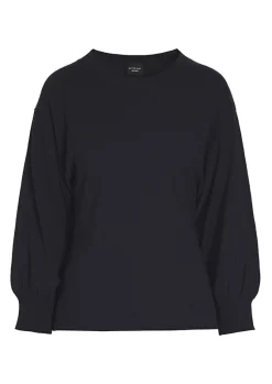 Wakasu wool blend bluse med 3/4 ærme